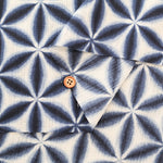 Cotton Takashima Chijimi Tie-dye Style Print Fabric - Snowflake - nomura tailor