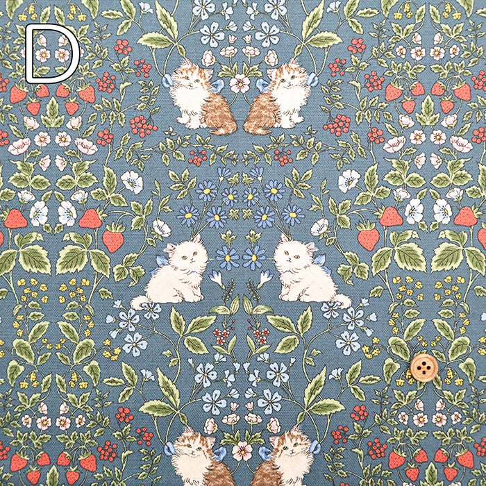 Cotton Canvas Print Fabric -Cat