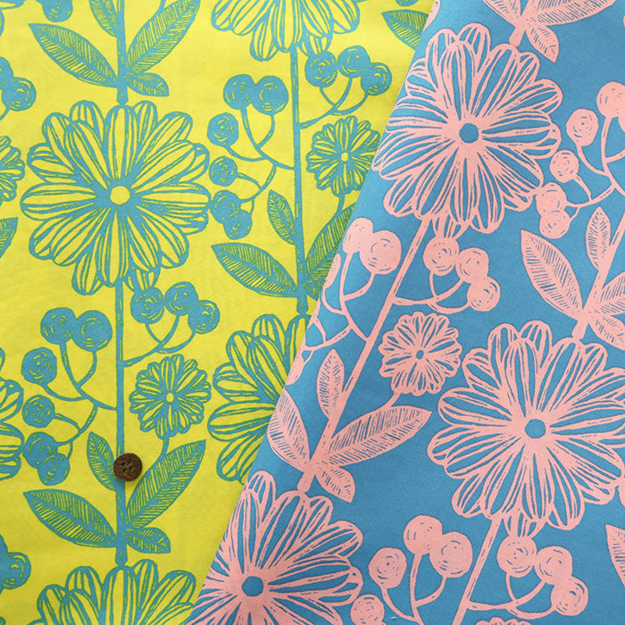 Water Repellent Nylon Taslan Print Fabric - Flower - nomura tailor