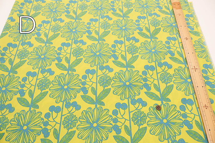 Water Repellent Nylon Taslan Print Fabric - Flower - nomura tailor
