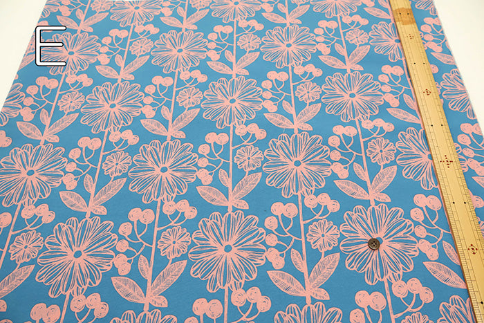 Water Repellent Nylon Taslan Print Fabric - Flower - nomura tailor