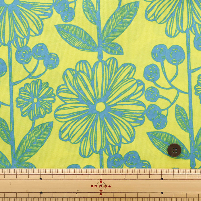 Water Repellent Nylon Taslan Print Fabric - Flower - nomura tailor