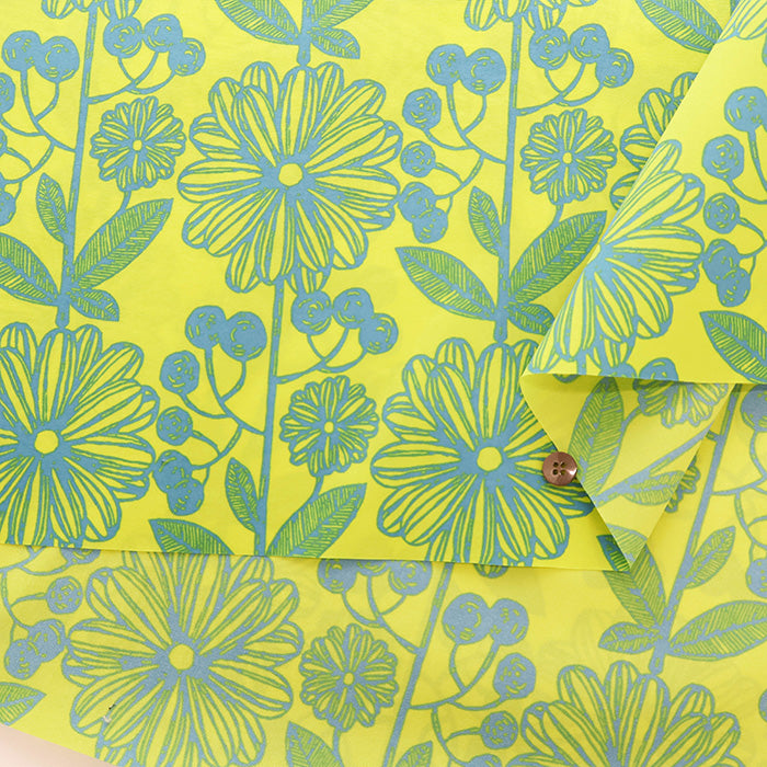 Water Repellent Nylon Taslan Print Fabric - Flower - nomura tailor