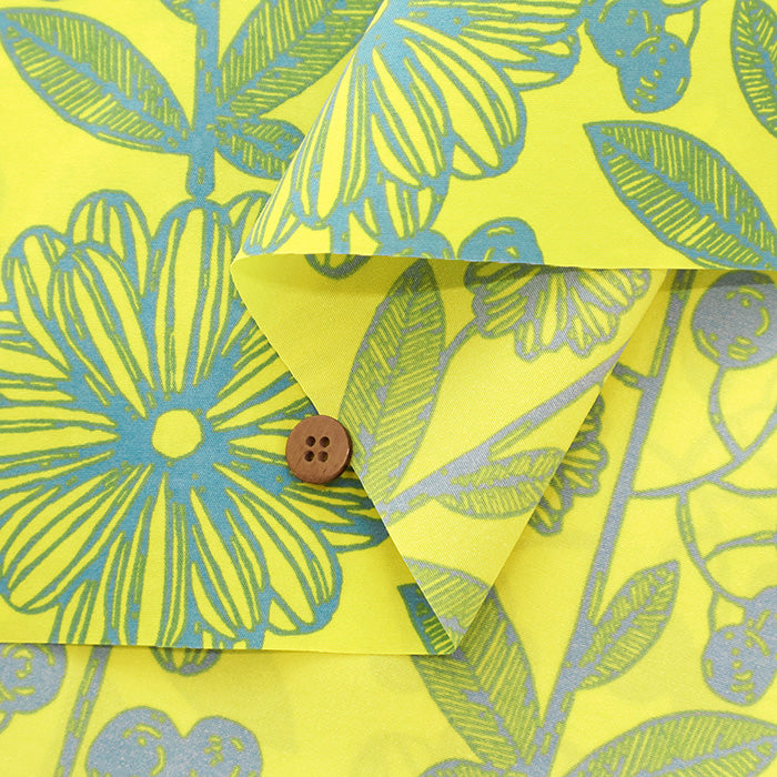 Water Repellent Nylon Taslan Print Fabric - Flower - nomura tailor