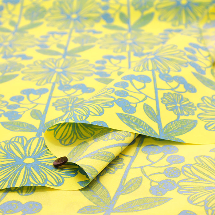 Water Repellent Nylon Taslan Print Fabric - Flower - nomura tailor