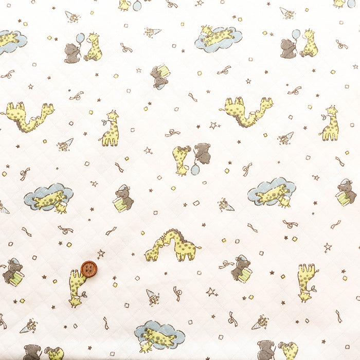 Made in China Cotton Quilted Knit Print Fabric - Giraffe - nomura tailor