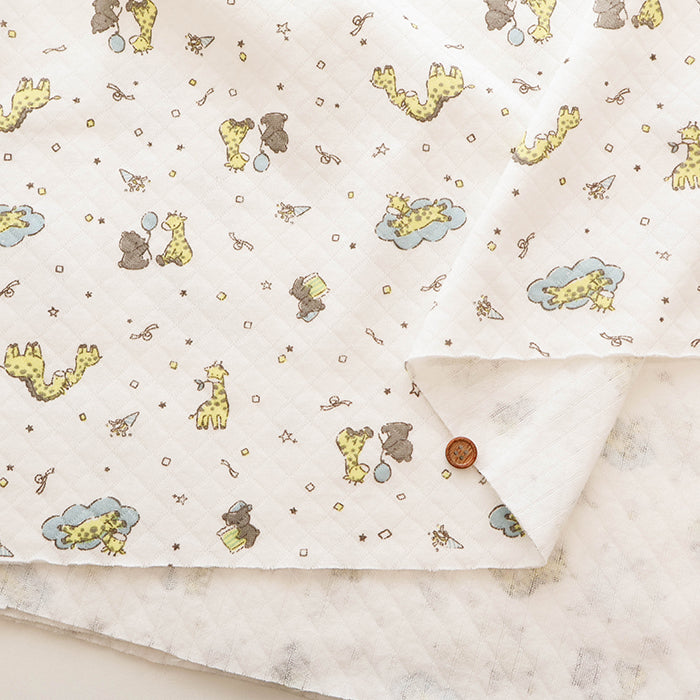 Made in China Cotton Quilted Knit Print Fabric - Giraffe - nomura tailor