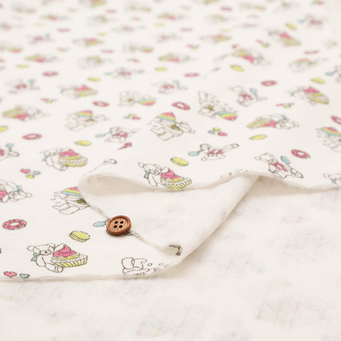 Made in China Cotton Quilted Knit Print Fabric - Bear - nomura tailor