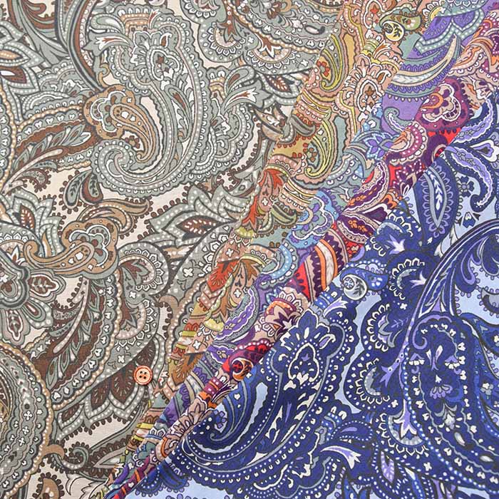60"Cotton Lawn Fabric - Paisley - nomura tailor