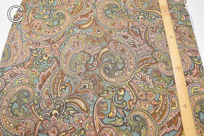 60"Cotton Lawn Fabric - Paisley - nomura tailor