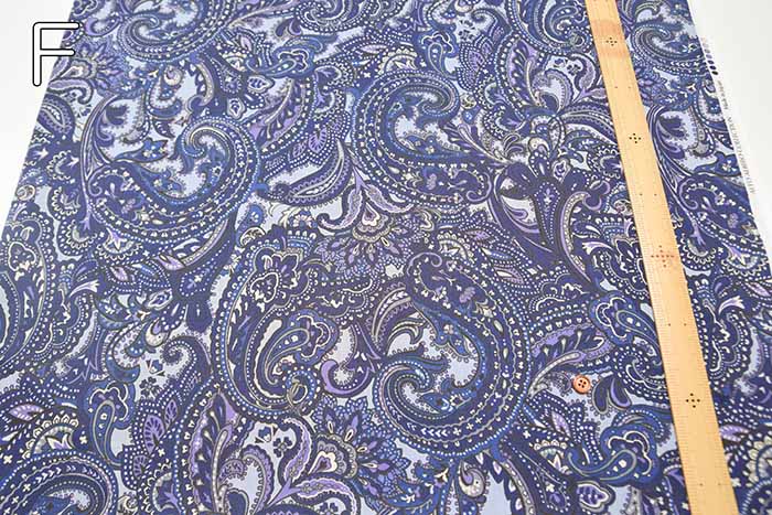 60"Cotton Lawn Fabric - Paisley - nomura tailor