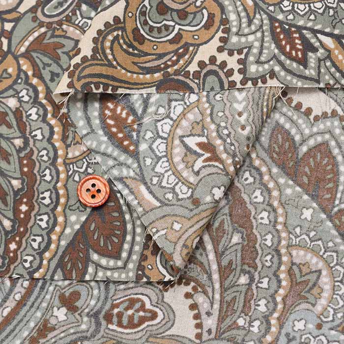 60"Cotton Lawn Fabric - Paisley - nomura tailor
