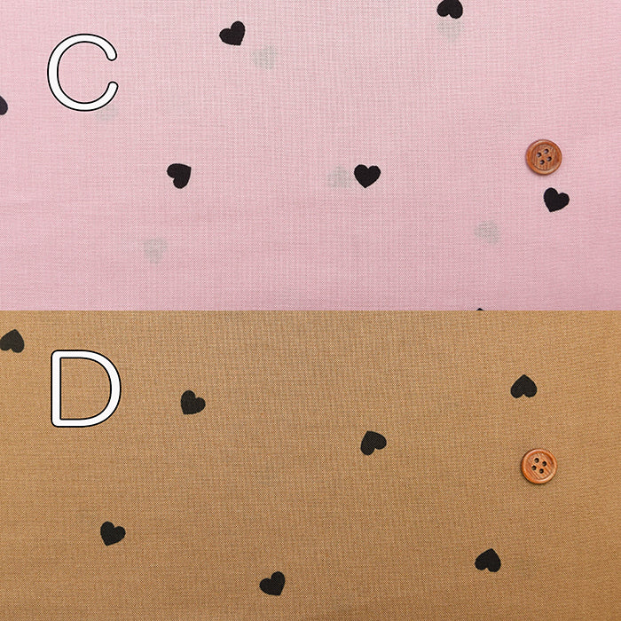 Cotton Scare Printed Fabric - Heart - nomura tailor