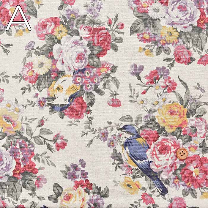C/L Canvas Printed Fabric - ALTO ALBERO COLLECTION Bird - nomura tailor