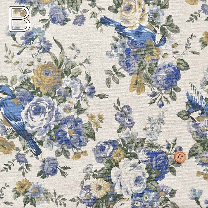 C/L Canvas Printed Fabric - ALTO ALBERO COLLECTION Bird - nomura tailor