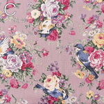 C/L Canvas Printed Fabric - ALTO ALBERO COLLECTION Bird - nomura tailor