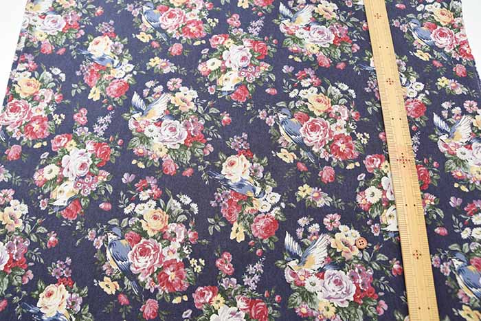 C/L Canvas Printed Fabric - ALTO ALBERO COLLECTION Bird - nomura tailor