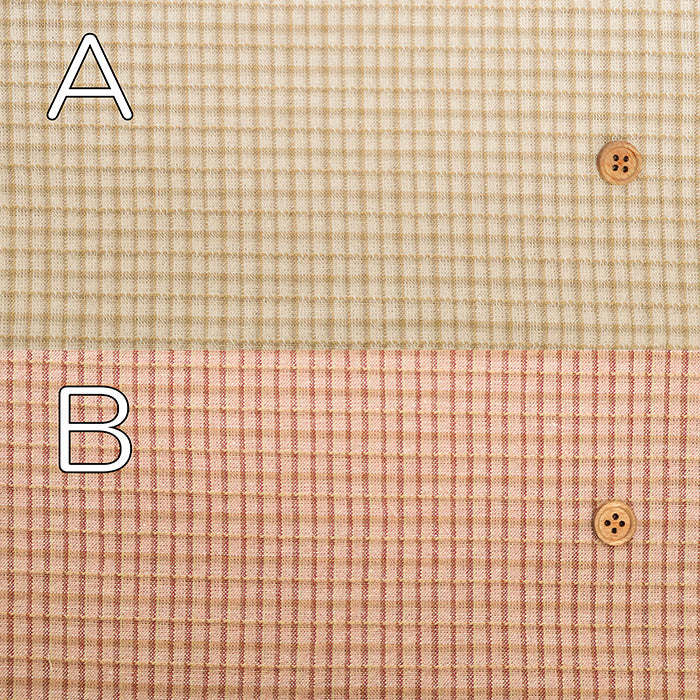 Made in Niigata-Pref  Cotton Yarn-dyed Small Check Fablic