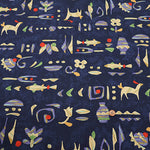 Cotton Silues Satin Print Fabric - Ethnic Style - nomura tailor