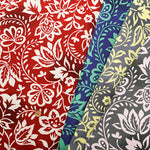 Cotton Silues Satin Print Fabric - Flower - nomura tailor