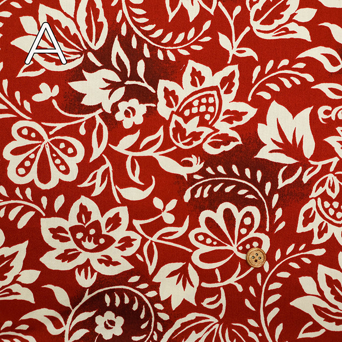 Cotton Silues Satin Print Fabric - Flower - nomura tailor