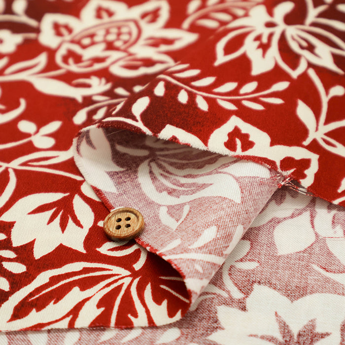 Cotton Silues Satin Print Fabric - Flower - nomura tailor