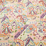 Cotton Silues Satin Print Fabric - Paisley - nomura tailor
