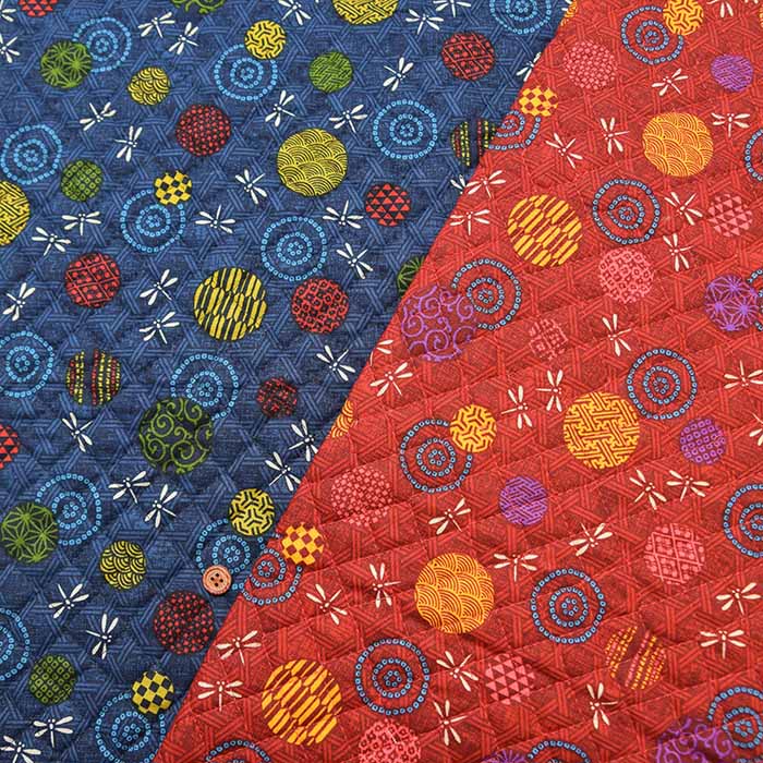 China-made Polyester Reversible Puffed Quilted Fabric - Dragonfly - nomura tailor