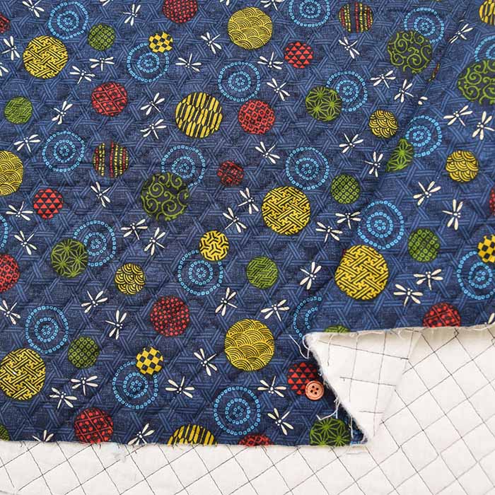 China-made Polyester Reversible Puffed Quilted Fabric - Dragonfly - nomura tailor