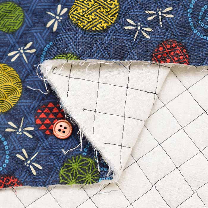 China-made Polyester Reversible Puffed Quilted Fabric - Dragonfly - nomura tailor