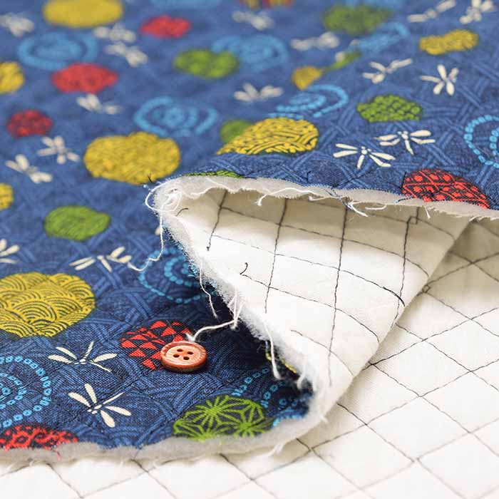 China-made Polyester Reversible Puffed Quilted Fabric - Dragonfly - nomura tailor