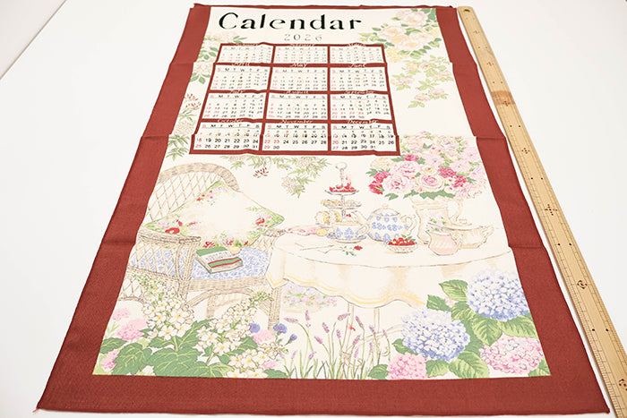 <Patterned Cut>2026 Calendar -  Garden (1 Pattern: Approx. 70cm × 40cm) - nomura tailor