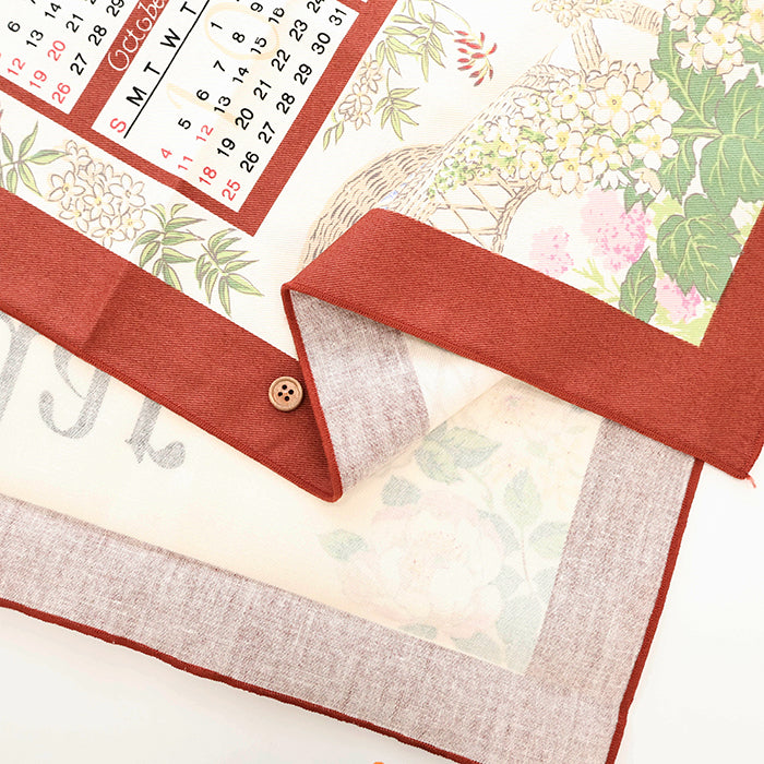 <Patterned Cut>2026 Calendar -  Garden (1 Pattern: Approx. 70cm × 40cm) - nomura tailor