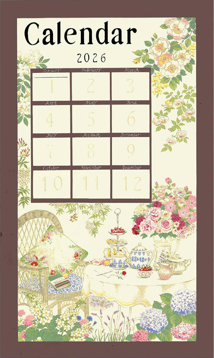 <Patterned Cut>2026 Calendar -  Garden (1 Pattern: Approx. 70cm × 40cm) - nomura tailor