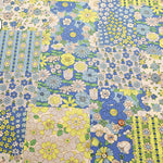 Water repellent Nylon Oxford Print Fabric 70s Design Flower Days - nomura tailor