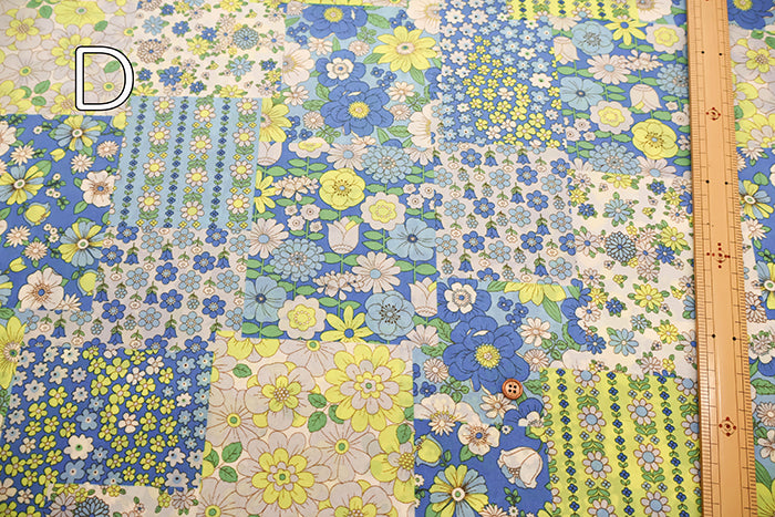 Water repellent Nylon Oxford Print Fabric 70s Design Flower Days - nomura tailor
