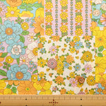 Water repellent Nylon Oxford Print Fabric 70s Design Flower Days - nomura tailor