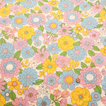 Water repellent Nylon Oxford Print Fabric 70s Design Flower Days - nomura tailor