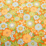 Water repellent Nylon Oxford Print Fabric 70s Design Flower Days - nomura tailor