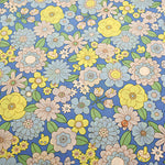 Water repellent Nylon Oxford Print Fabric 70s Design Flower Days - nomura tailor