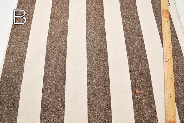 Cotton No. 10 Canvas Fabric - Big stripe - nomura tailor