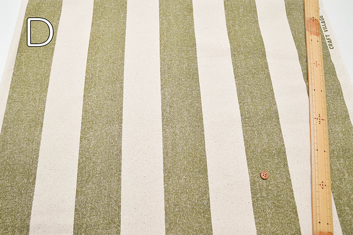 Cotton No. 10 Canvas Fabric - Big stripe - nomura tailor