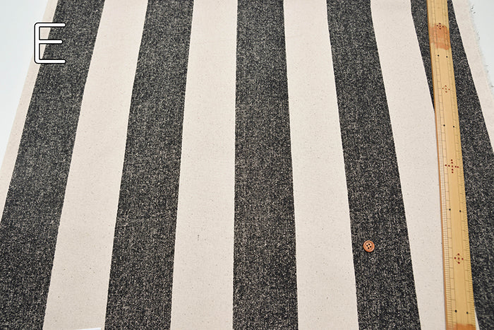 Cotton No. 10 Canvas Fabric - Big stripe - nomura tailor