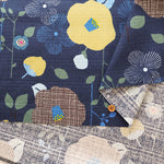 <Patterned Cut> Cotton Baniran Print Fabric Miori Collection - Modern Flower - nomura tailor