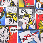 Made in the Netherlands B&B Fabric Cotton Print Fabric - American Comics - nomura tailor