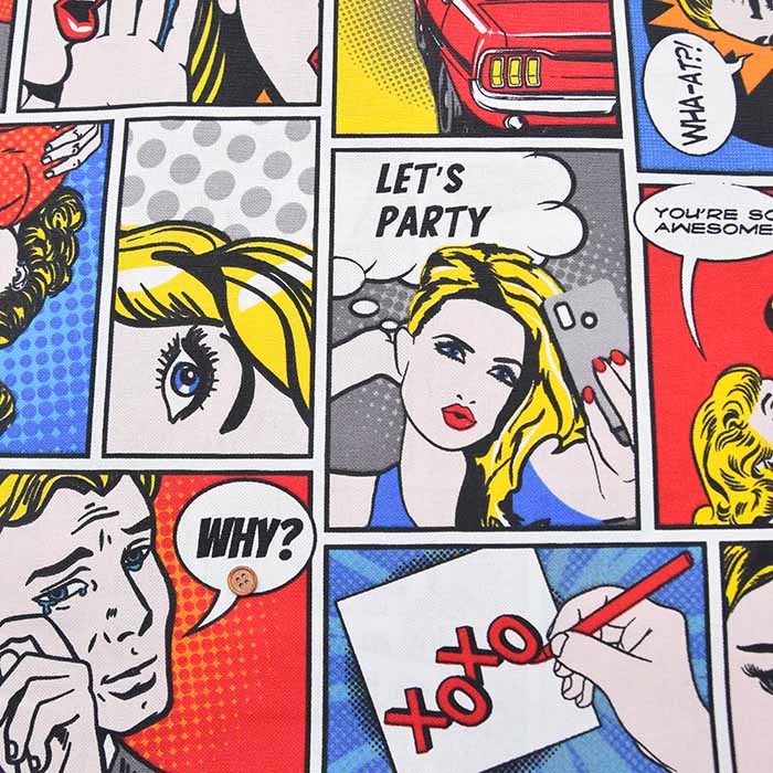 Made in the Netherlands B&B Fabric Cotton Print Fabric - American Comics - nomura tailor