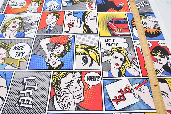 Made in the Netherlands B&B Fabric Cotton Print Fabric - American Comics - nomura tailor