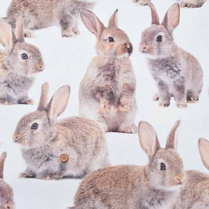 Made in the Netherlands B&B Fabric Cotton Print Fabric - RABBIT - nomura tailor