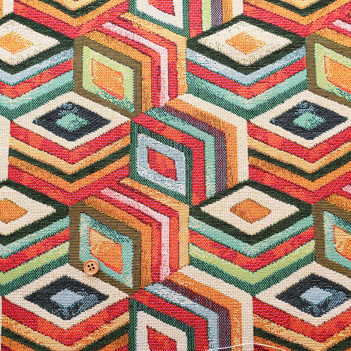 Made in France Gobelin Fabric - SAFECO Geometric Pattern - nomura tailor