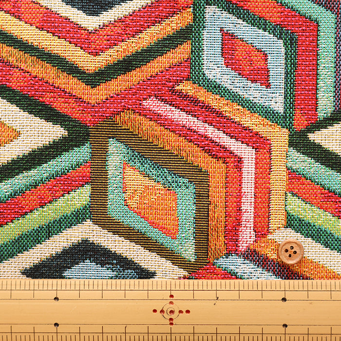 Made in France Gobelin Fabric - SAFECO Geometric Pattern - nomura tailor